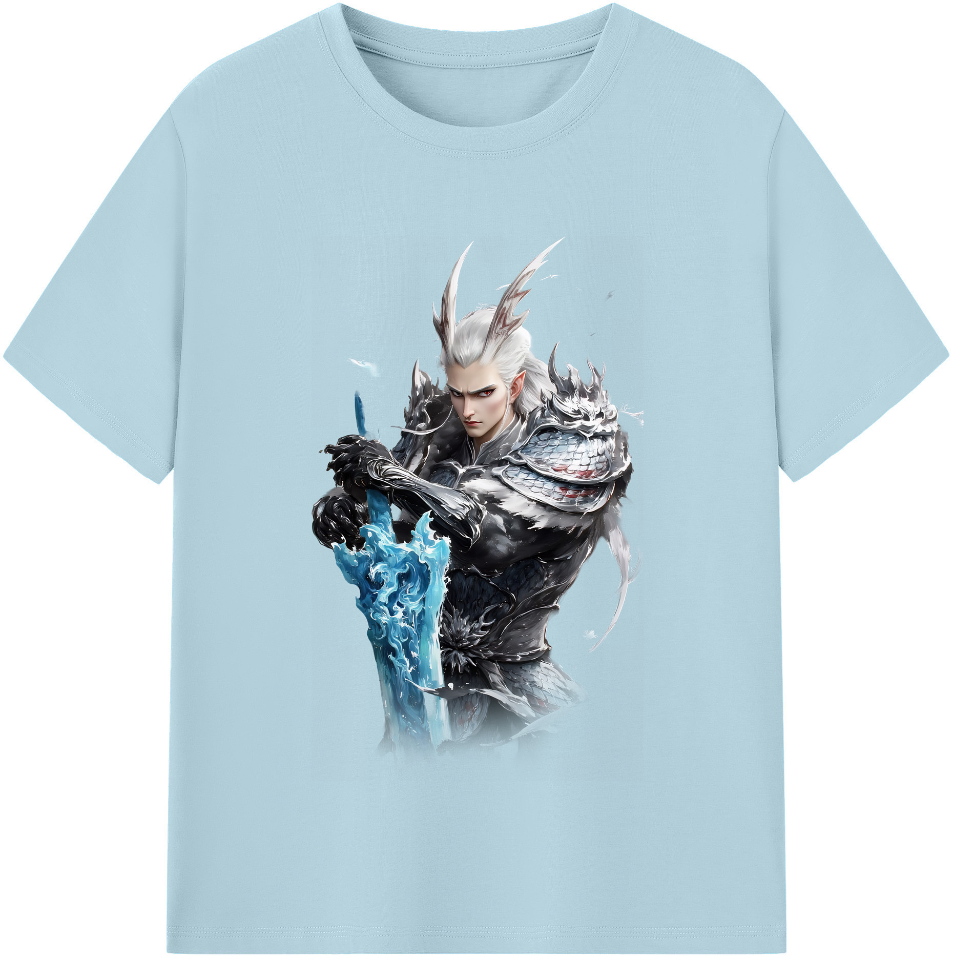 （画像用） Ne Zha 2 ナタ 魔童の大暴れ 綿100％半袖Tシャツ（フロントプリント）